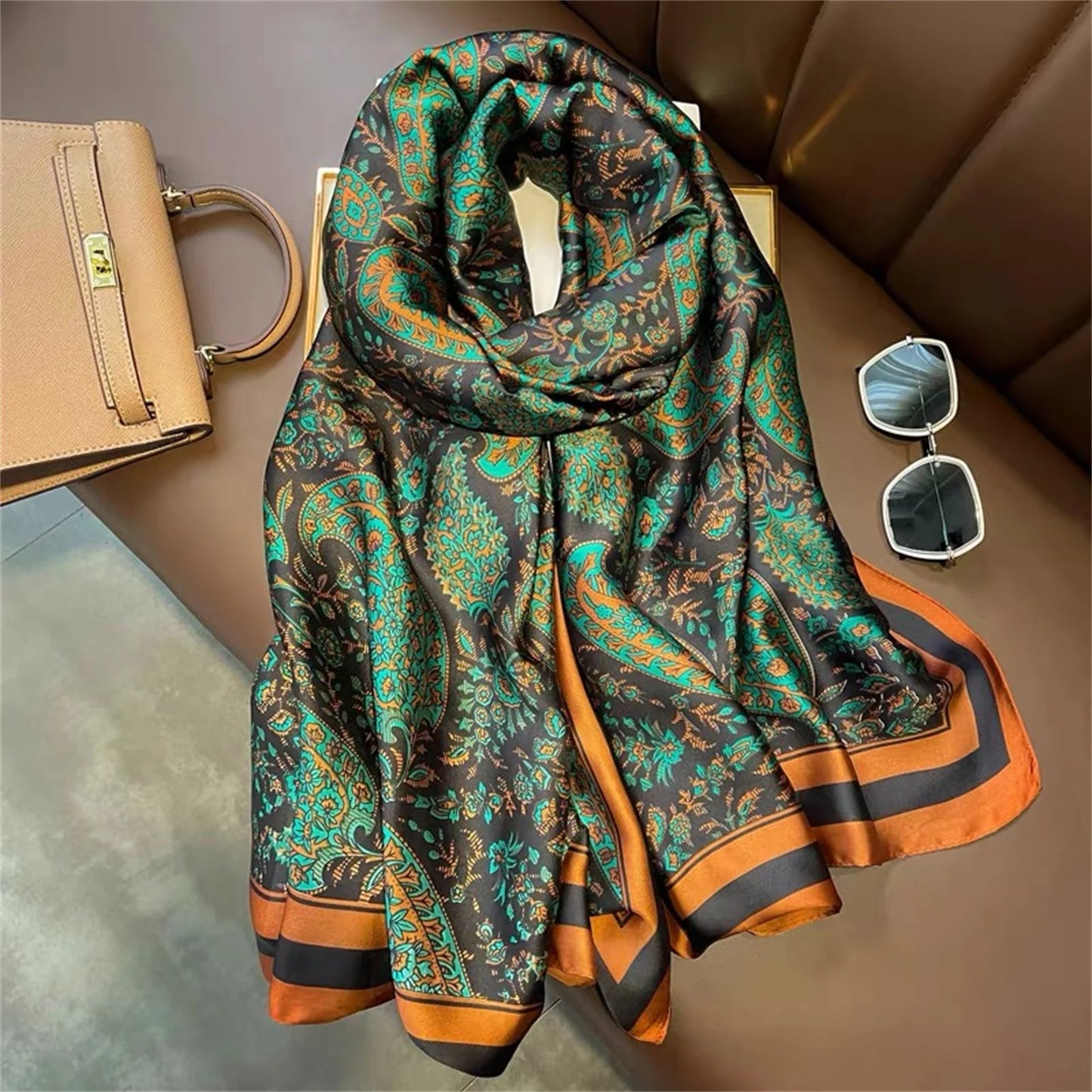 180X90cm Women Four Seasons Bandanna Designs Square Wrap Shawl Scarf Scarves kgL5
