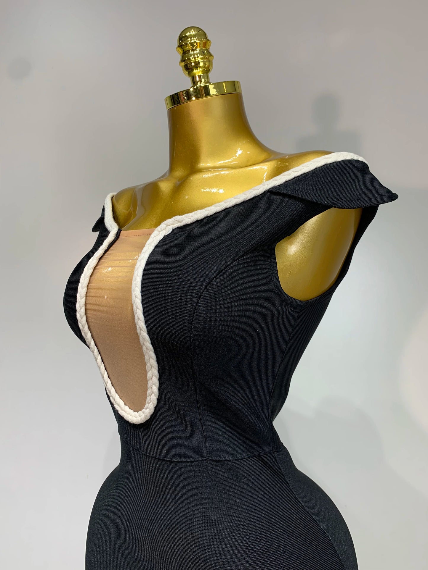 Sexy Mesh Patchwork Bandage Off Shoulder Cocktail Evening Party Birthday Dress