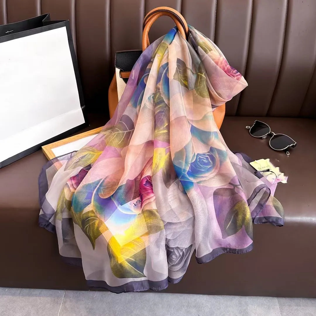 180X90cm Women Four Seasons Bandanna Designs Square Wrap Shawl Scarf Scarves kgL7