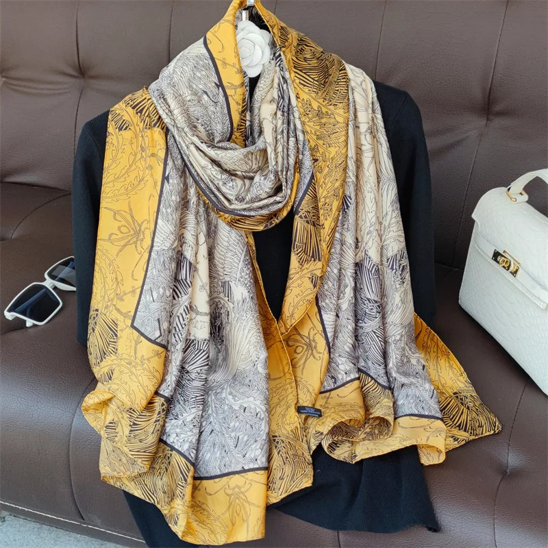 180X90cm Women Four Seasons Bandanna Designs Square Wrap Shawl Scarf Scarves kgL2