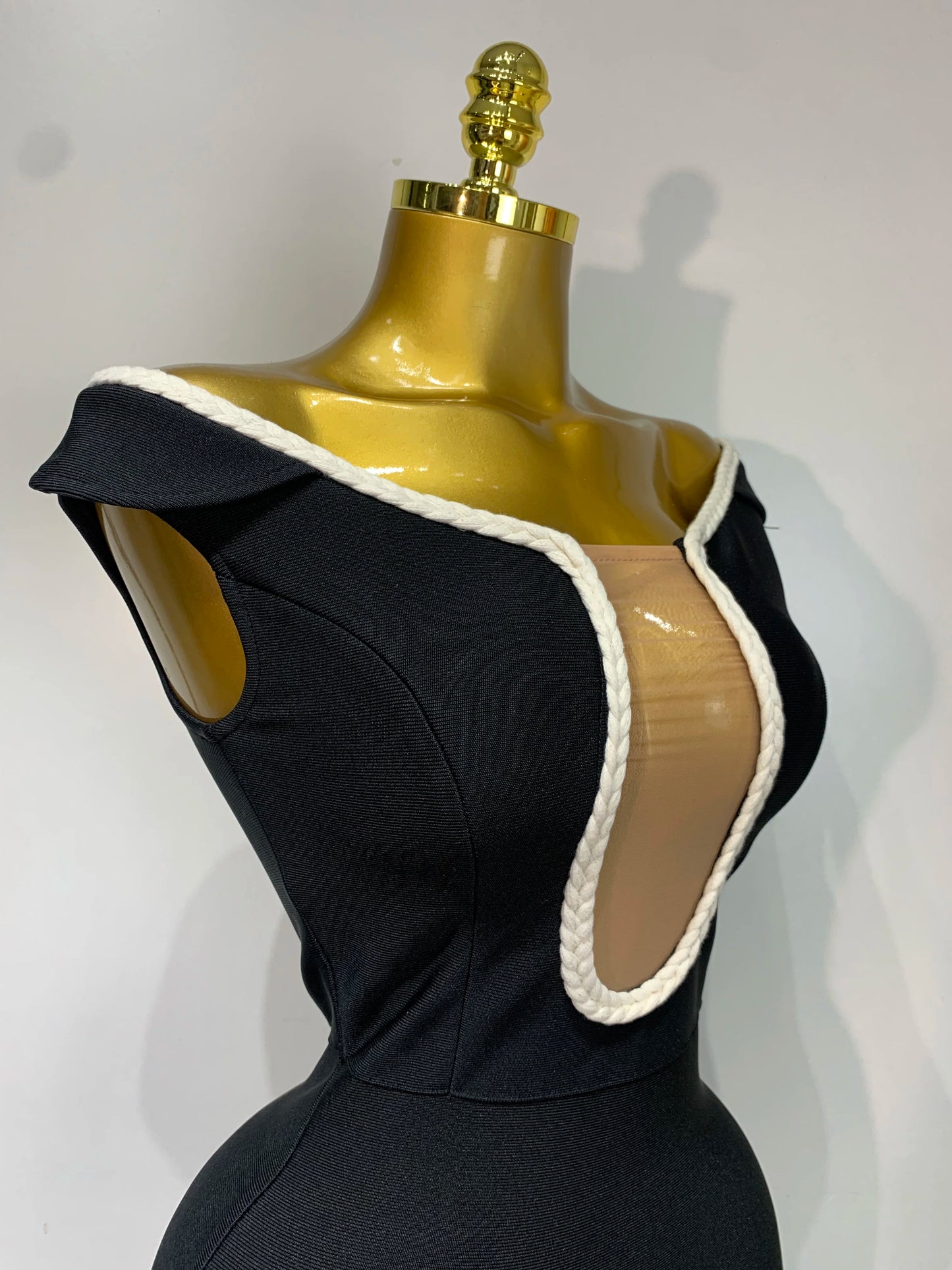 Sexy Mesh Patchwork Bandage Off Shoulder Cocktail Evening Party Birthday Dress