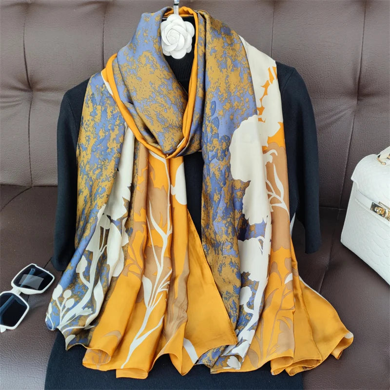 180X90cm Women Four Seasons Bandanna Designs Square Wrap Shawl Scarf Scarves kgL2