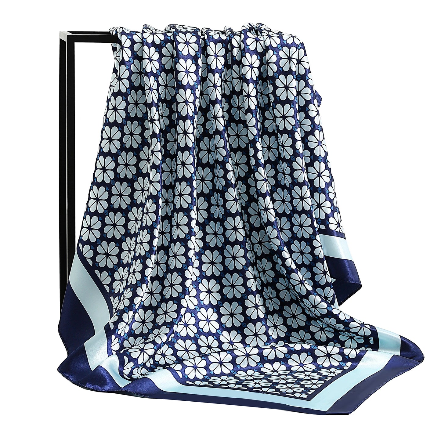 90*90cm Vintage Flowers Women Four Seasons Bandanna Designs Square Wrap Shawl Scarf Scarves fk3