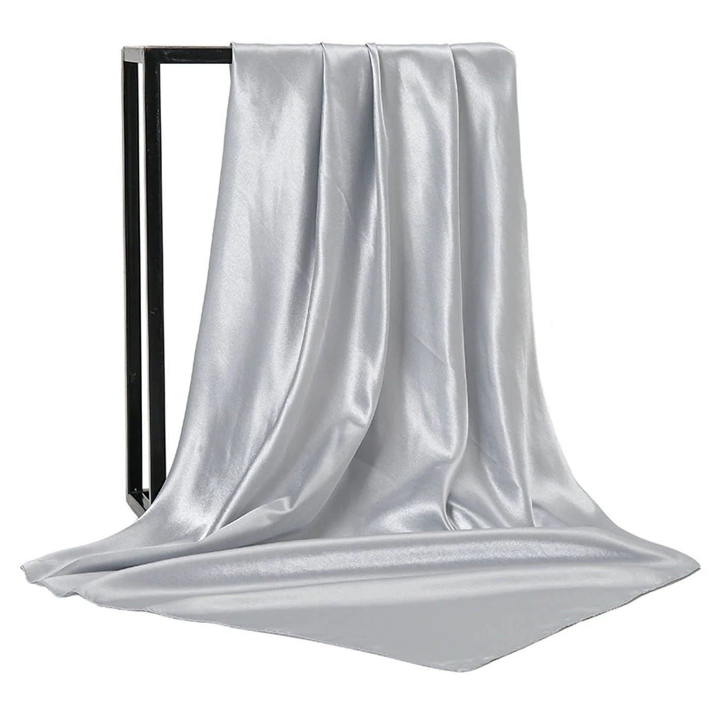 90*90cm Women Satin Silk Scarf Top Headwraps Bandana Wrap Shawl Scraves