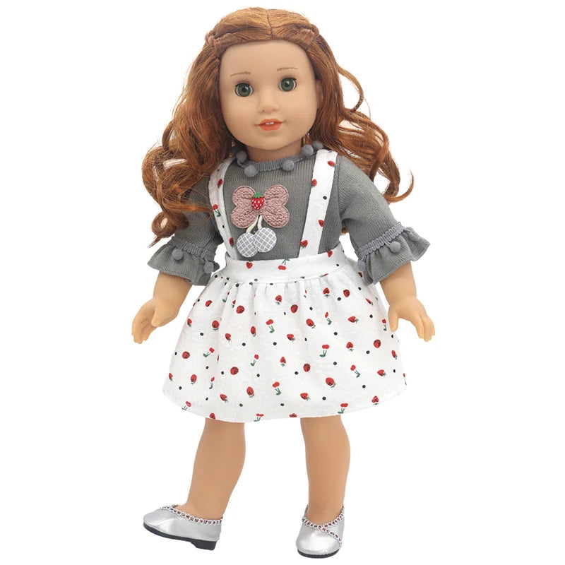 18 Inch 43cm Baby American Og Girl Doll Toys Costume Clothes