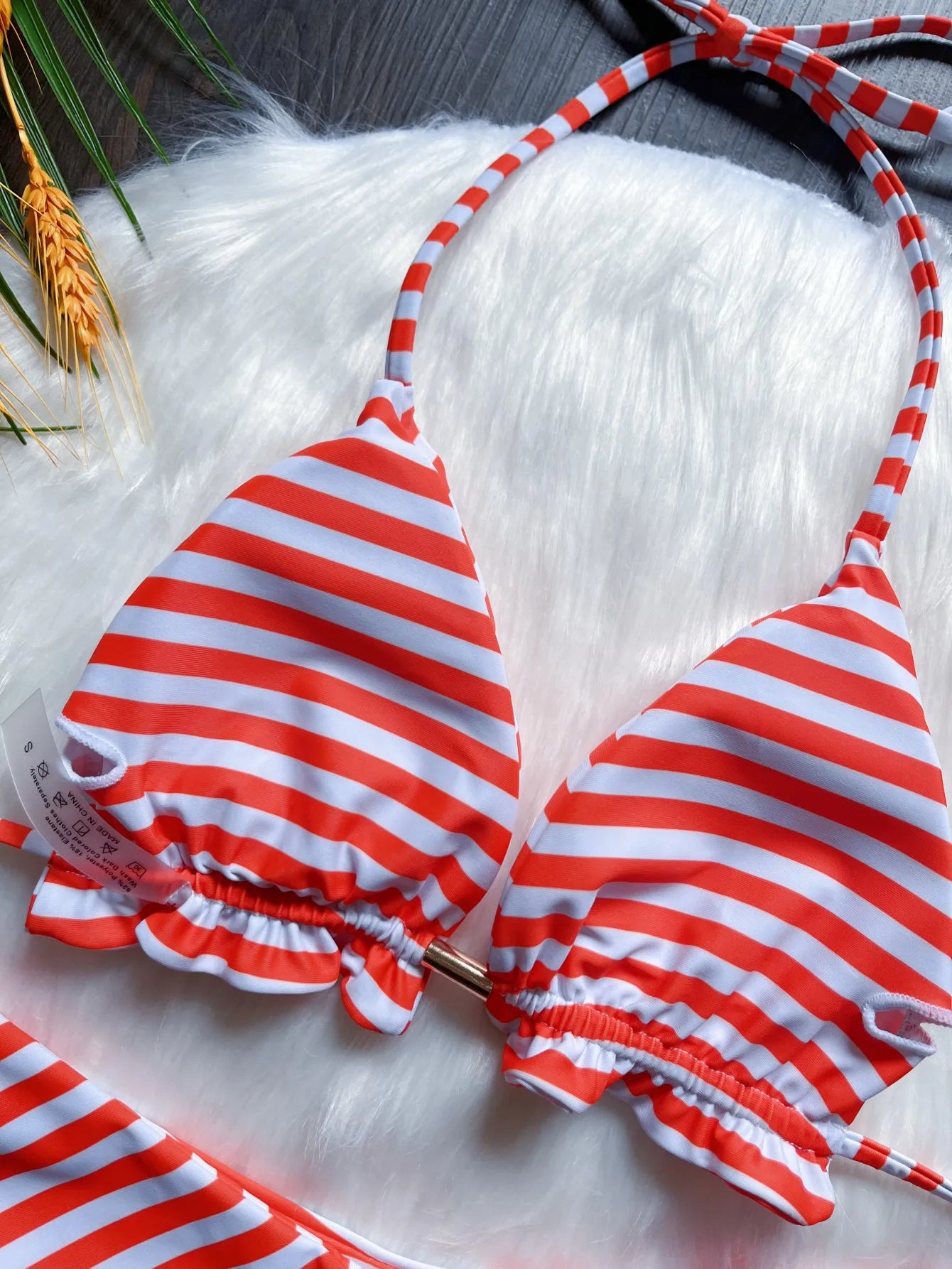 Sexy Print Bandage Bikini Two-piece Triangle Swimwear Brazilian Bathing Suit