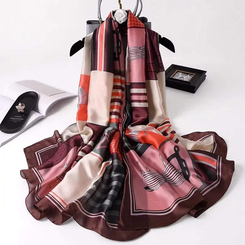 180X90cm Women Four Seasons Bandanna Designs Square Wrap Shawl Scarf Scarves kgL5