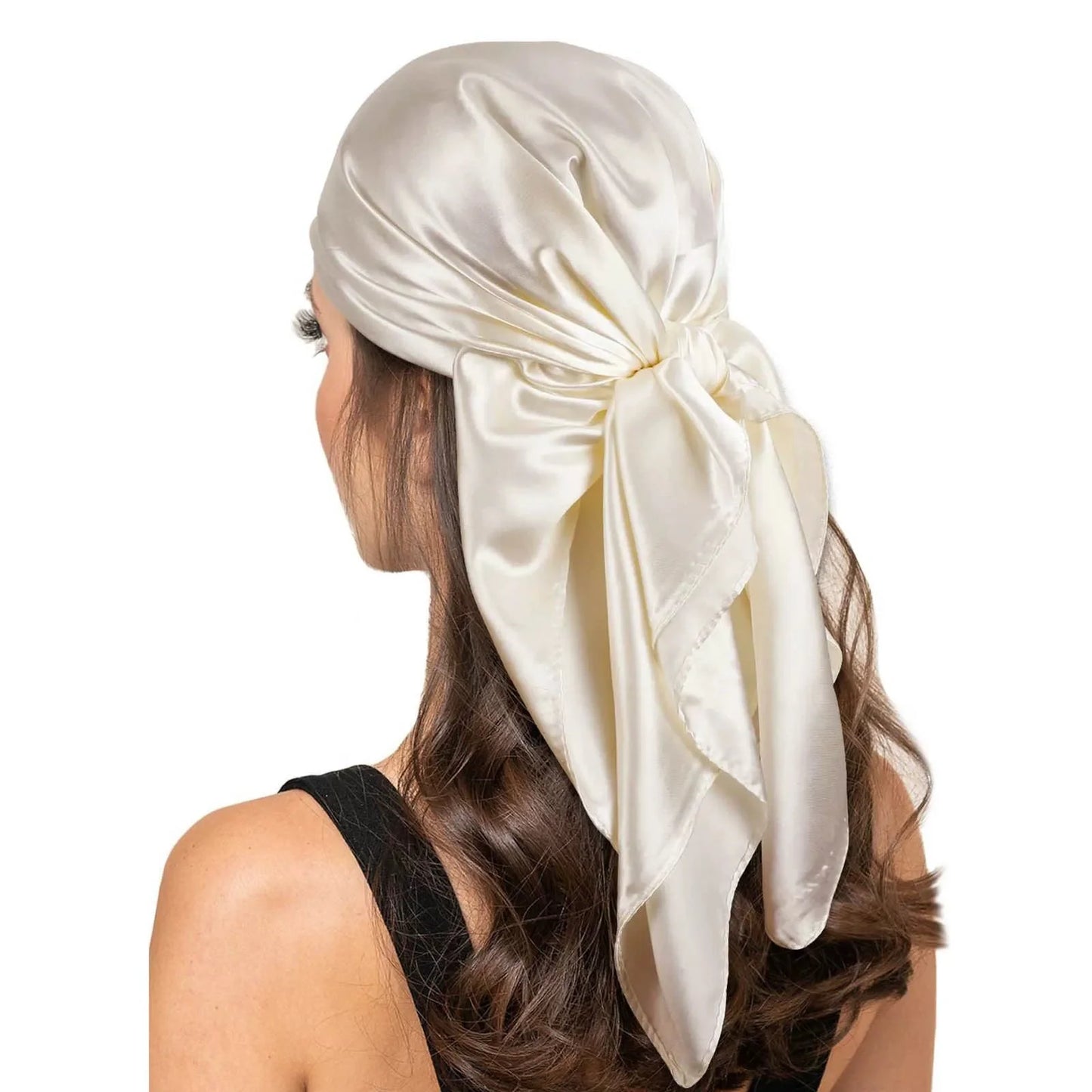 90*90cm Women Satin Silk Scarf Top Headwraps Bandana Wrap Shawl Scraves