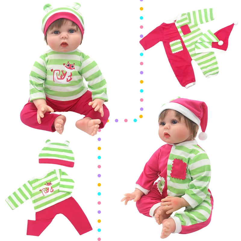 50-55cm Reborn Baby Doll Clothes 22 Inch Dress Skirt Toys Outfit
