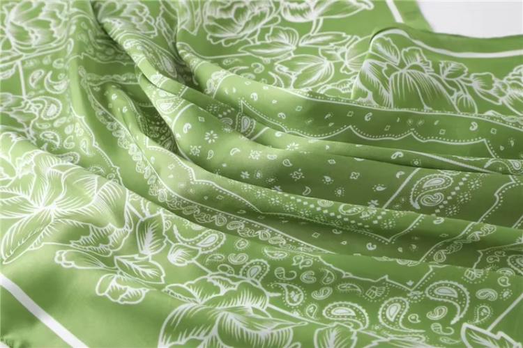 70cm Women Fashion Floral Print Square Silk Scarf Satin Shawl Wrap Scarves