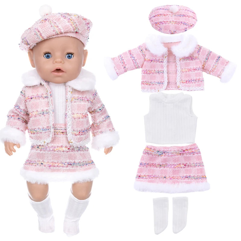18 Inch Girl Coat Dress Baby Doll Gift Toys Clothes