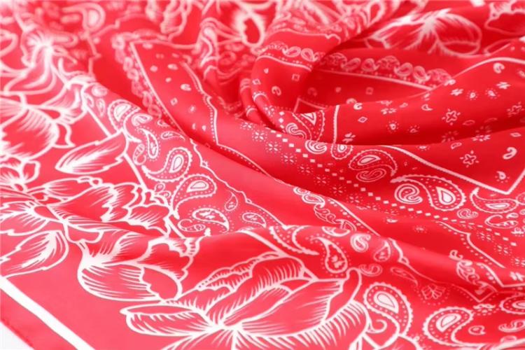 70cm Women Fashion Floral Print Square Silk Scarf Satin Shawl Wrap Scarves