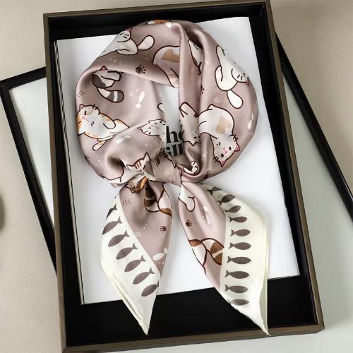 Women Fashion Square Small Silk Satin Scarf Design Printed Bandana Scarves