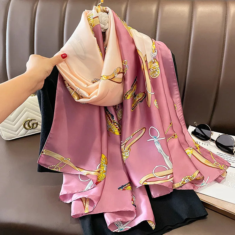180X90CM Women Four Seasons Bandanna Designs Square Wrap Shawl Scarf Scarves Skg3