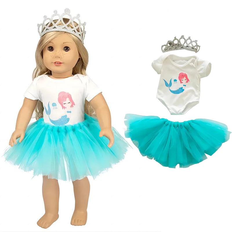 43cm Baby Doll Clothes 18 Inch American OG Girl Outfit Toys Wear d
