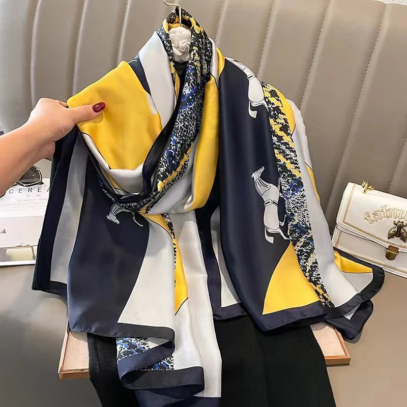 180X90cm Women Four Seasons Bandanna Designs Square Wrap Shawl Scarf Scarves kgL5