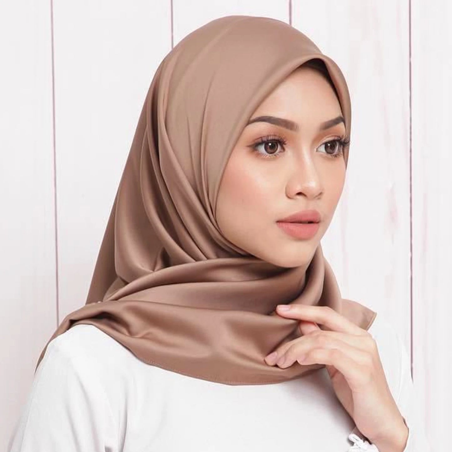 90*90cm Women Satin Silk Scarf Top Headwraps Bandana Wrap Shawl Scraves