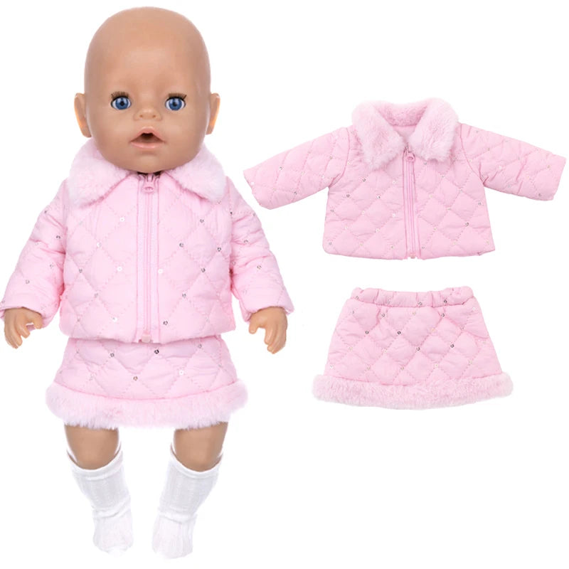 18 Inch Girl Coat Dress Baby Doll Gift Toys Clothes