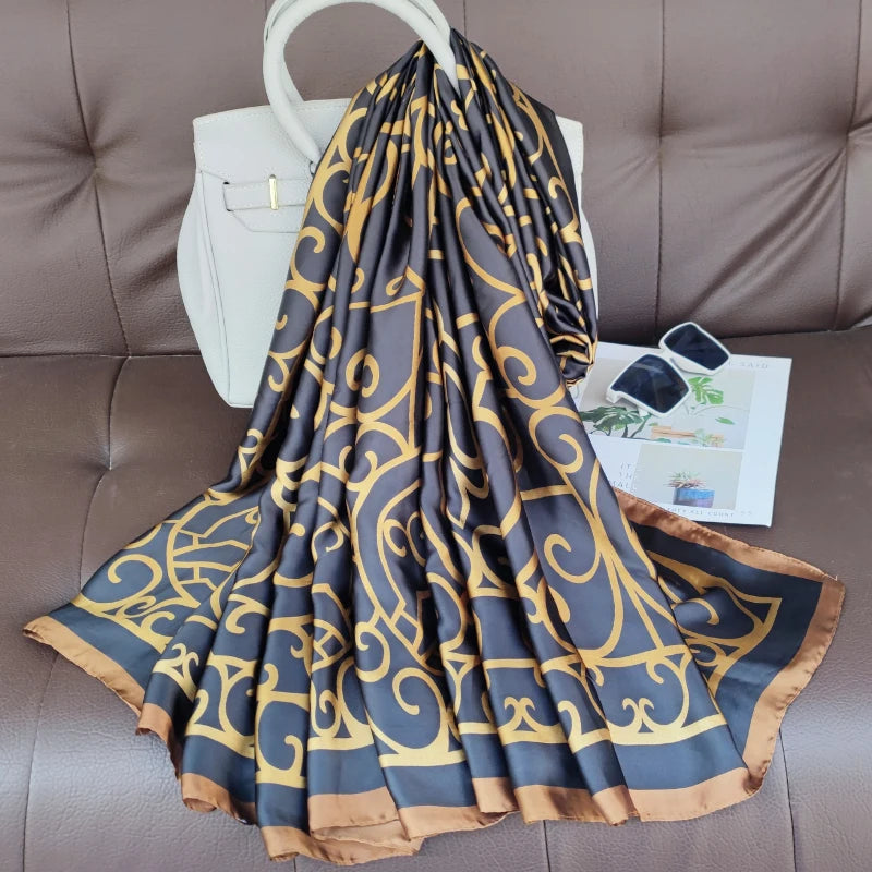 180X90cm Women Four Seasons Bandanna Designs Square Wrap Shawl Scarf Scarves kgL2