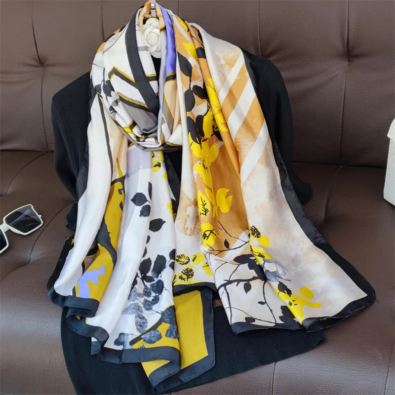 180X90cm Women Four Seasons Bandanna Designs Square Wrap Shawl Scarf Scarves kgL2
