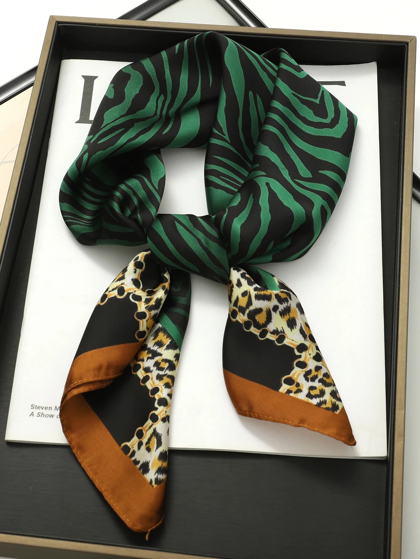 Women Fashion Square Small Silk Satin Scarf Design Printed Bandana Scarves
