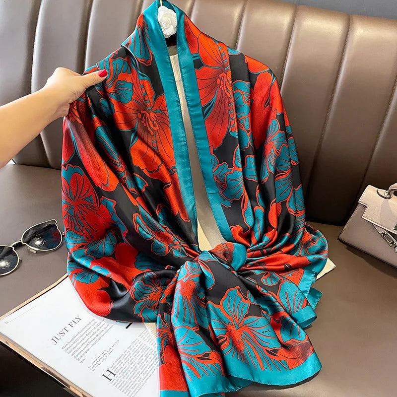 180X90CM Women Four Seasons Bandanna Designs Square Wrap Shawl Scarf Scarves