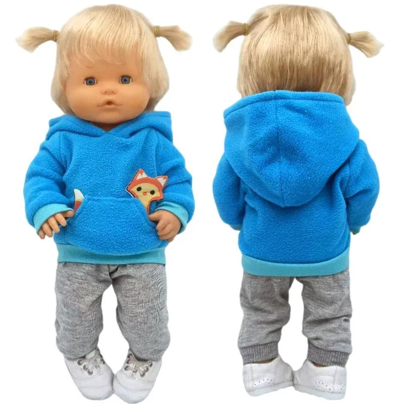 16 Inch Small Doll Clothes T-shirt 38cm Baby Fashion Denim Shorts