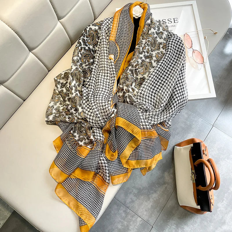 180X130CM Women Fashion Warm Pashmina Cashmere Silk Scarf Scarves