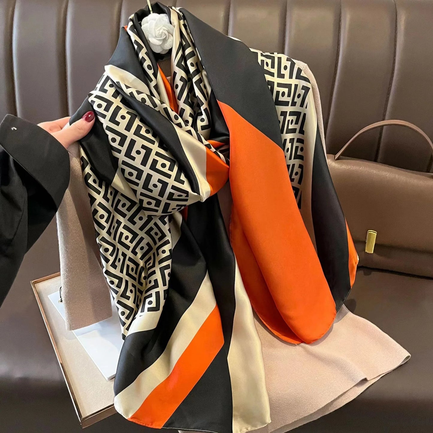 180X90cm Women Four Seasons Bandanna Designs Square Wrap Shawl Scarf Scarves kgL8