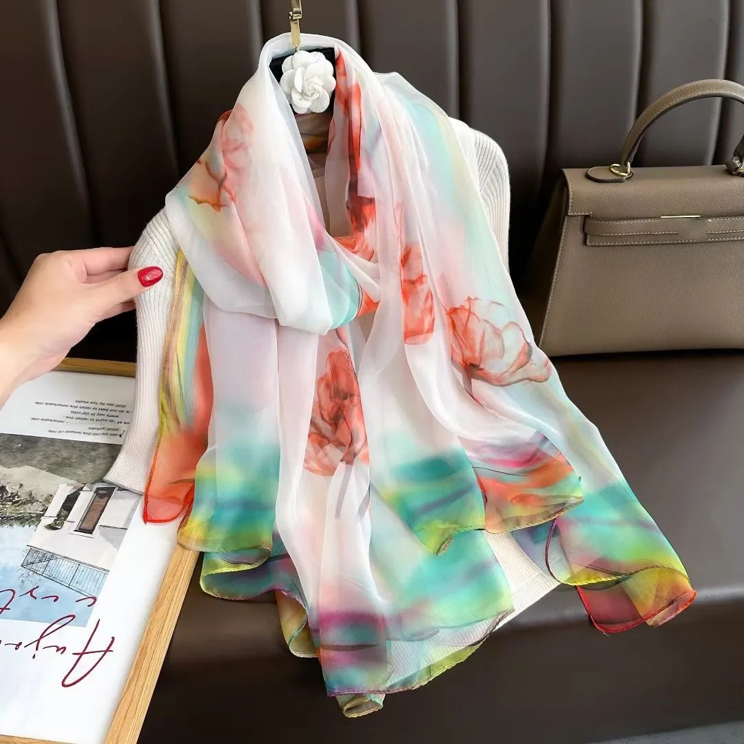 180X90cm Women Four Seasons Bandanna Designs Square Wrap Shawl Scarf Scarves kgL7
