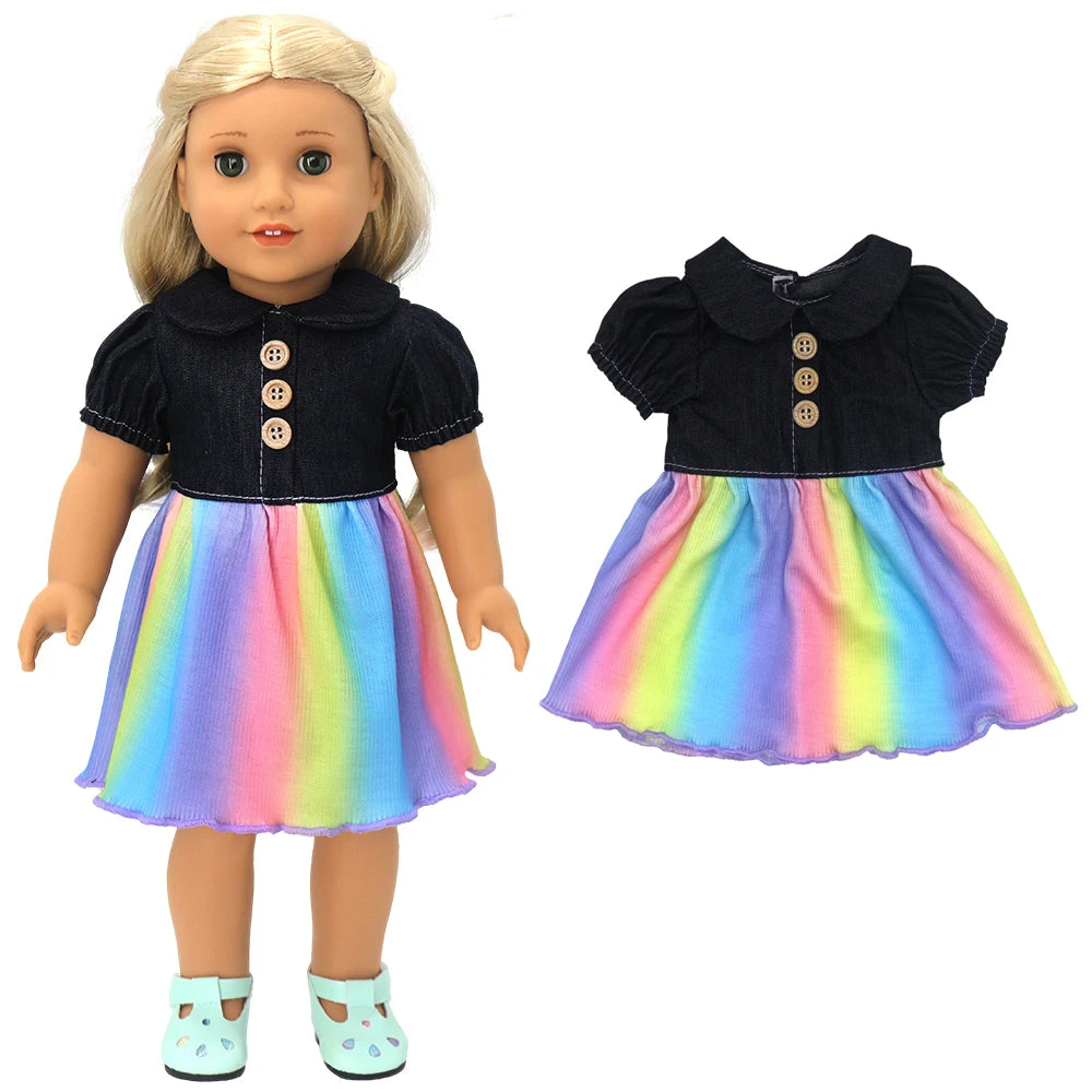 43cm Baby Doll Clothes 18 Inch American OG Girl Outfit Toys Wear d