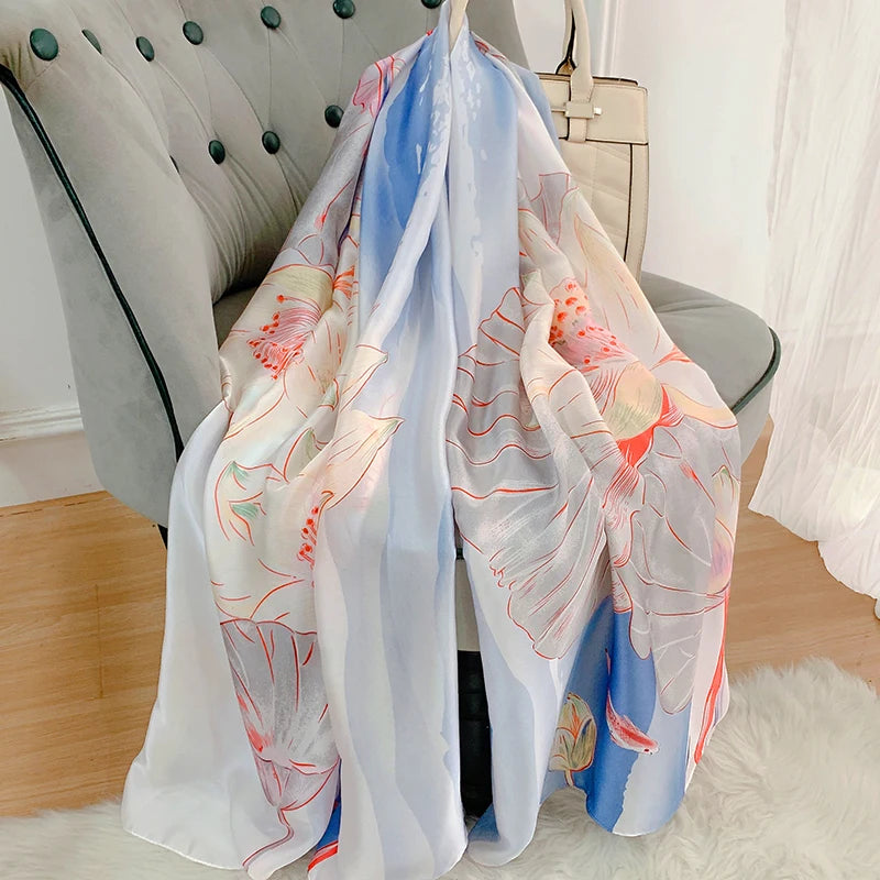 180X90cm Women Four Seasons Bandanna Designs Square Wrap Shawl Scarf Scarves kgL6