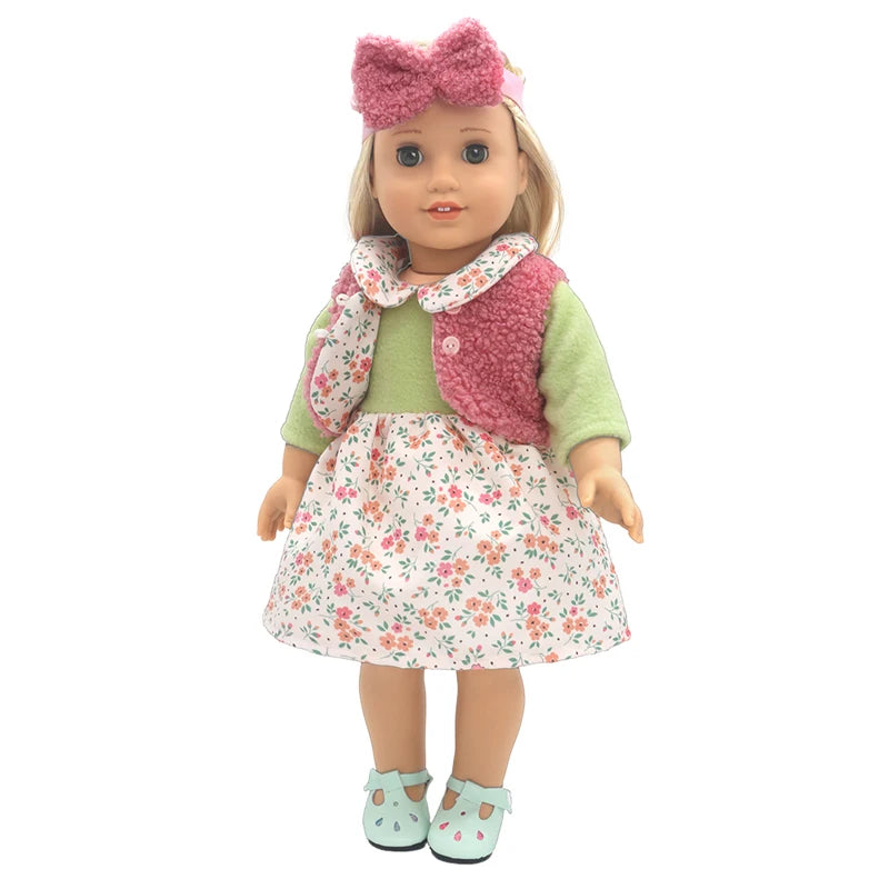 18 Inch 43cm Baby American Og Girl Doll Toys Costume Clothes