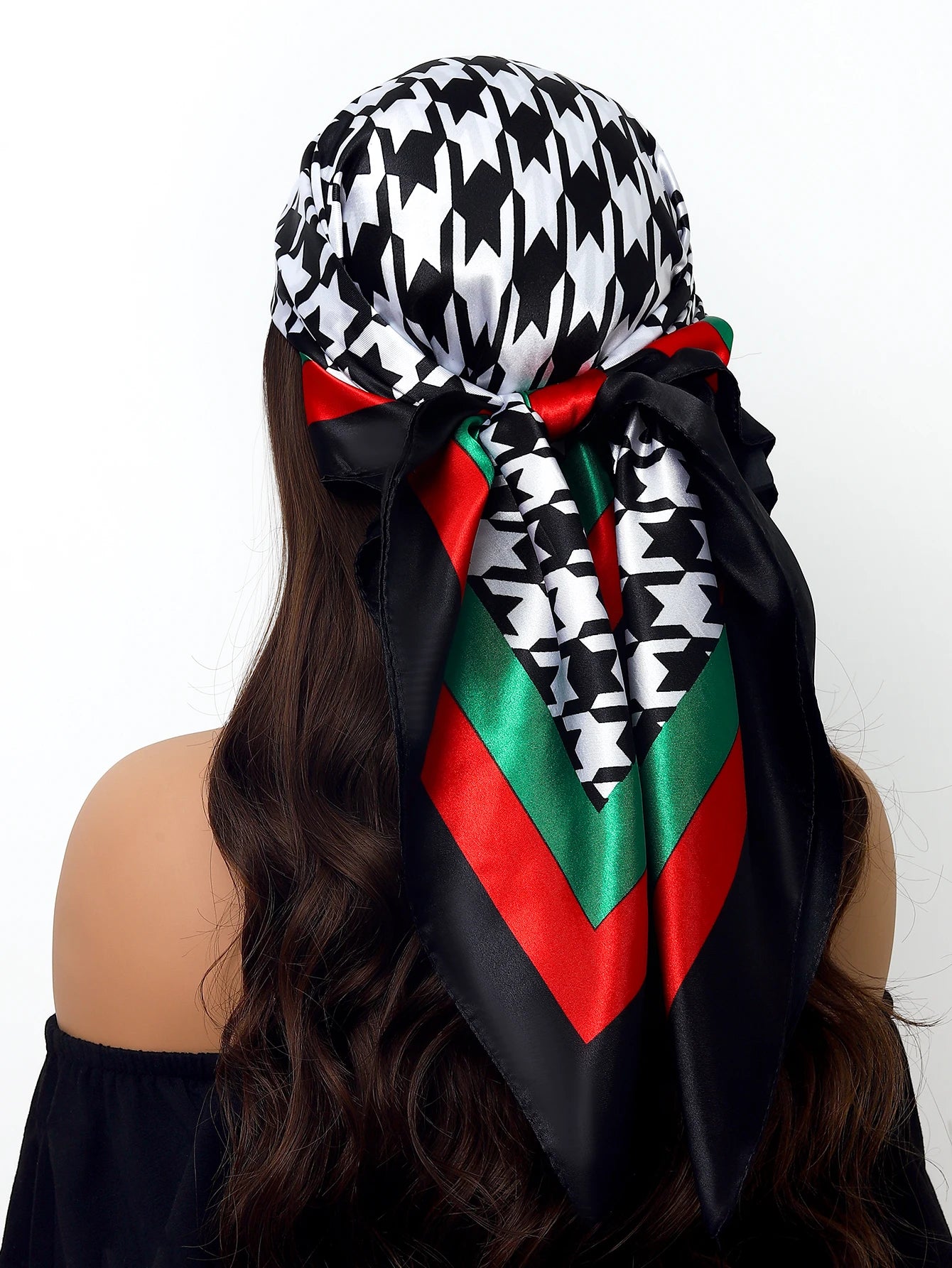 90cm Women Four Seasons Square Silk Satin Bandana Wrap Shawl Scarves Scarfs Sqk2