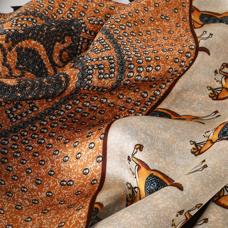 70x70cm Women Fashion Square silk Scarf Bandana Printed Wrap Shawl Scarves