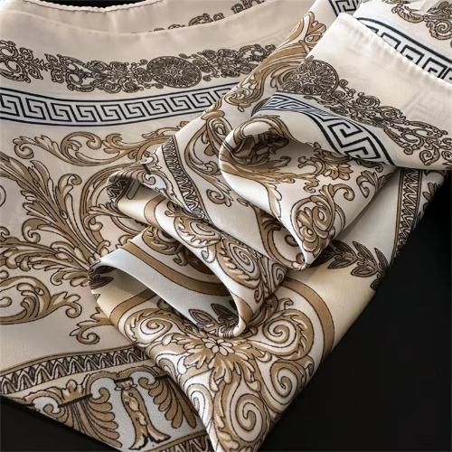 Women Silk Feeling Design Satin Square Scarf Wrap Shawl Scarves