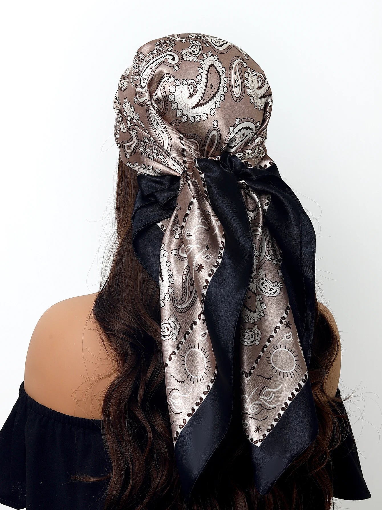 90cm Women Four Seasons Square Silk Satin Bandana Wrap Shawl Scarves Scarfs Sqk2