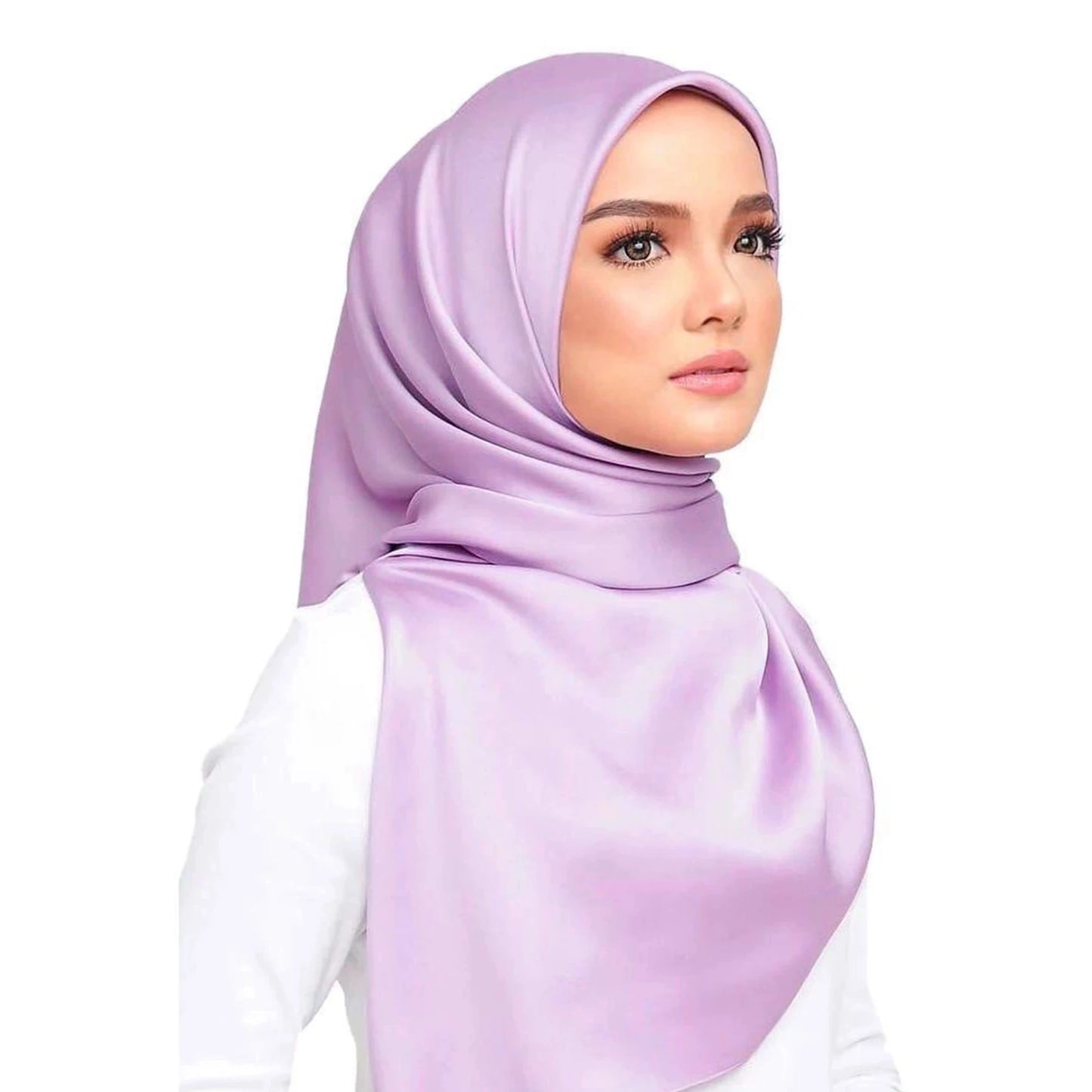 90*90cm Women Satin Silk Scarf Top Headwraps Bandana Wrap Shawl Scraves