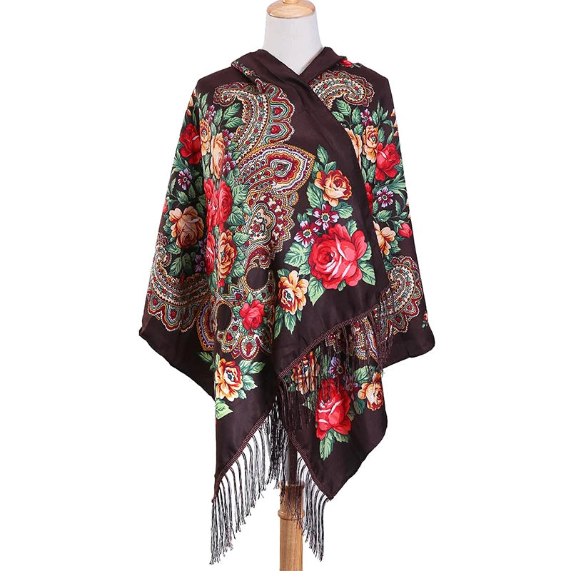 70x170cm Women Fashion Embroidery Shawls Scarf Pashmina Flower Printed Wraps Scarves