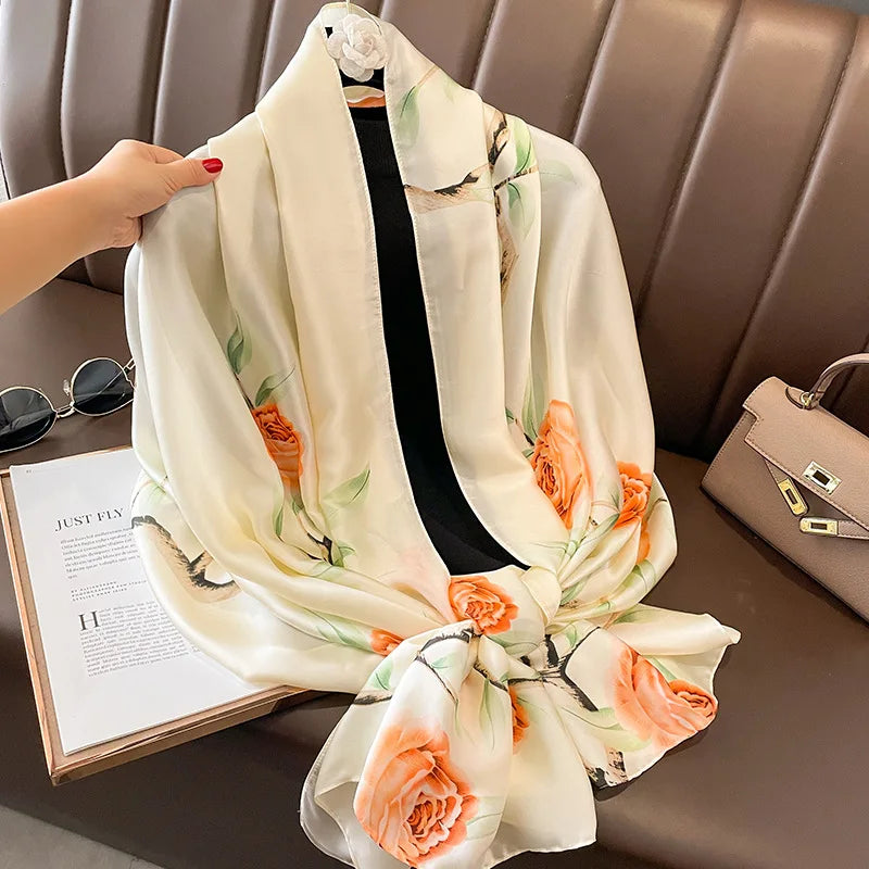 180X90cm Women Four Seasons Bandanna Designs Square Wrap Shawl Scarf Scarves kgL3
