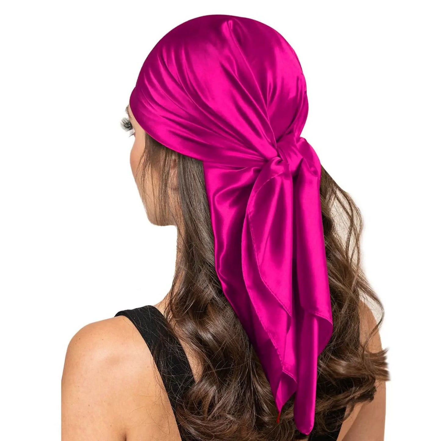 90*90cm Women Satin Silk Scarf Top Headwraps Bandana Wrap Shawl Scraves