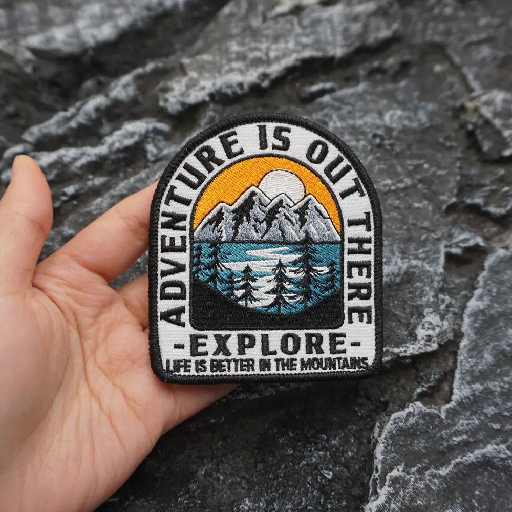 Adventure is out There Explore Embroidered Patch Iron on / Sew Applique Patches