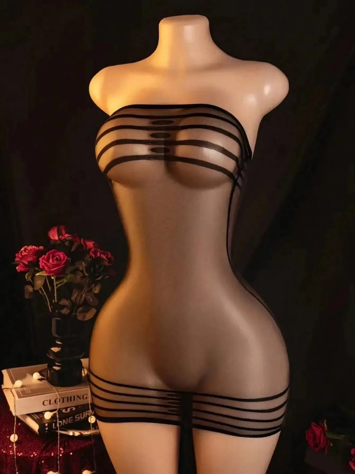 Sexy Women Transparent Fishnet Underwear Bodystocking Lingerie Erotic Costumes Suit