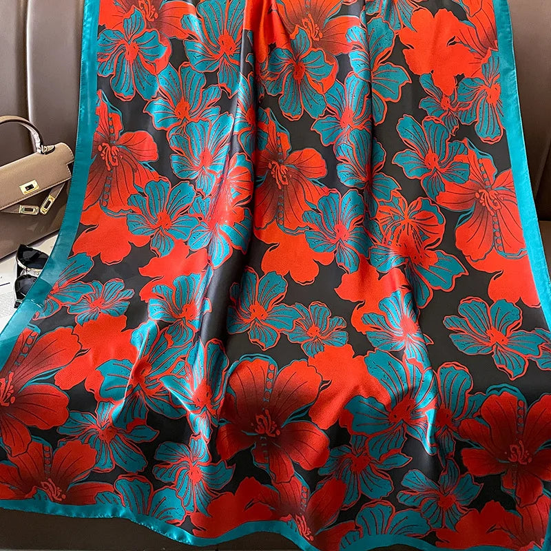 180X90CM Women Four Seasons Bandanna Designs Square Wrap Shawl Scarf Scarves