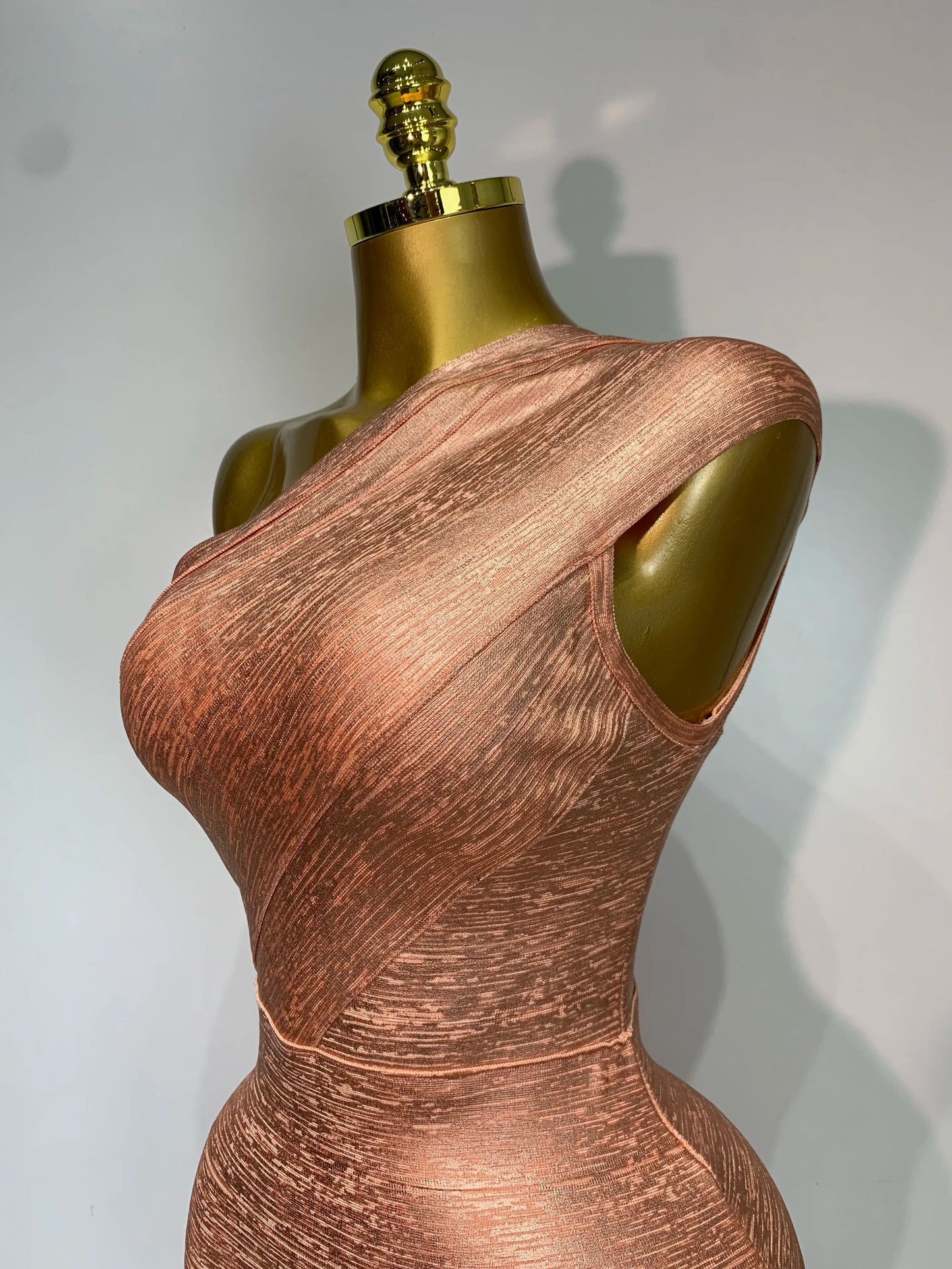 Sexy One Shoulder Bandage Short Sleeveless Bandage Evening Party Birthday Dress