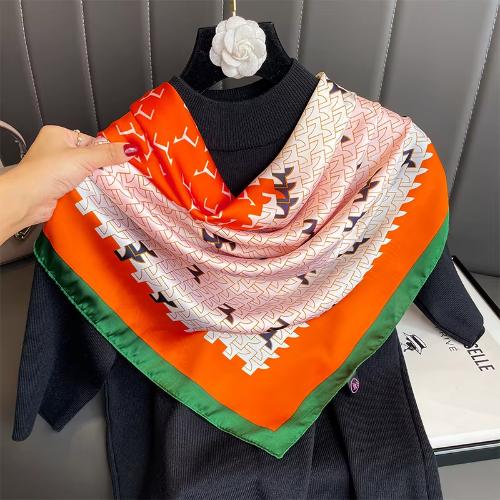 90cm Women Fashion Printed Silk Like Square Scarf Bandana Shawl Wrap Scarves