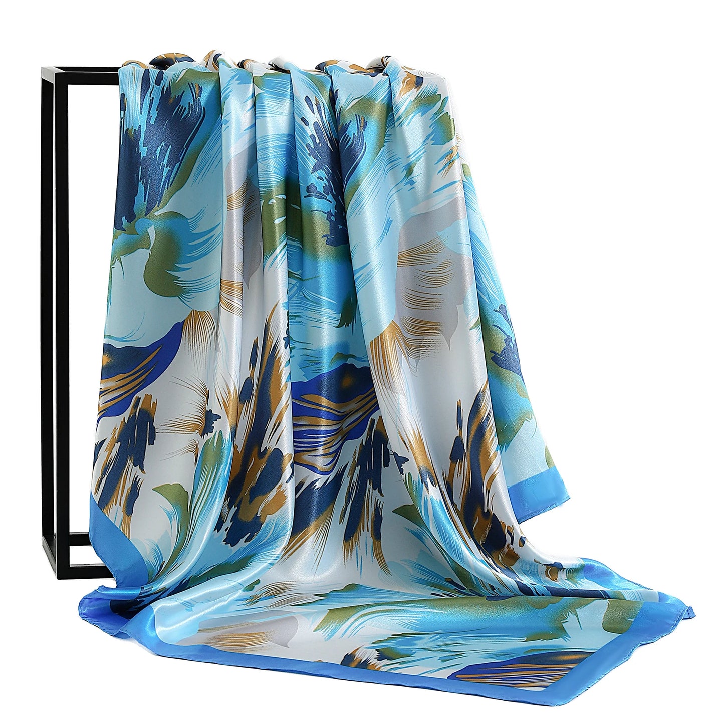 90*90cm Vintage Flowers Women Four Seasons Bandanna Designs Square Wrap Shawl Scarf Scarves fk3