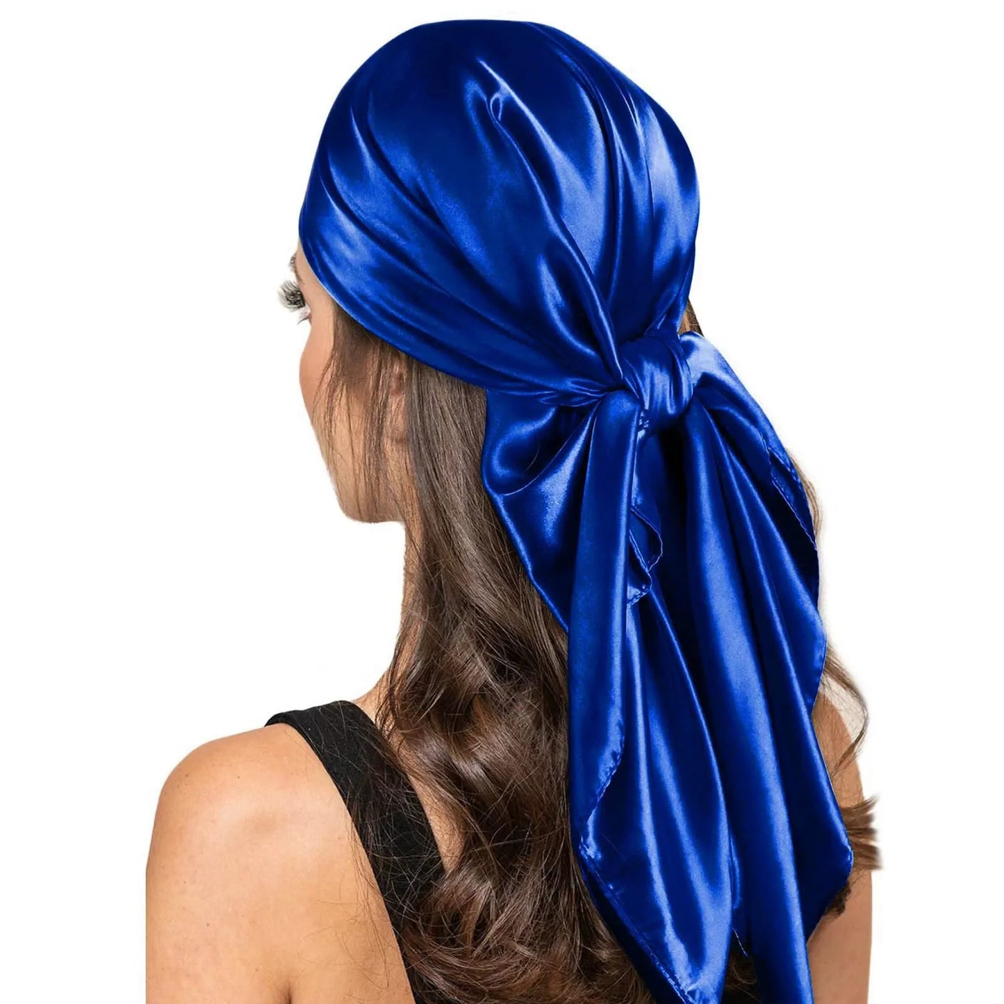 90*90cm Women Satin Silk Scarf Top Headwraps Bandana Wrap Shawl Scraves