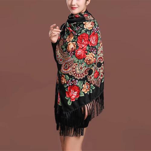 70x170cm Women Fashion Embroidery Shawls Scarf Pashmina Flower Printed Wraps Scarves