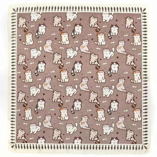 Women Fashion Square Small Silk Satin Scarf Design Printed Bandana Scarves